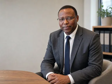 Husain Haroun, CPA, FCCA, founder of HBT Accounting, seated in a Calgary office