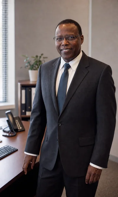 Husain Haroun, CPA, FCA, founder of HBT Accounting in his Calgary office